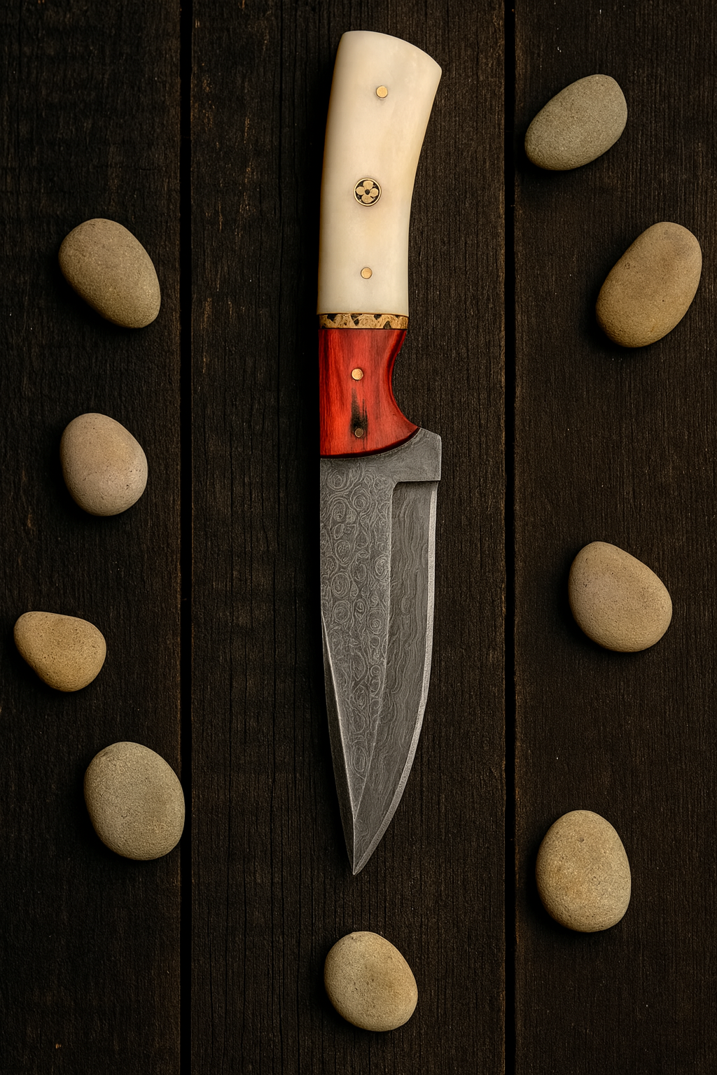 Messerrohling Damast 18 x 4 x 0,3 cm